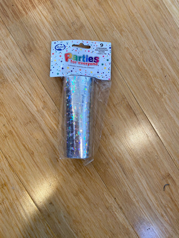 Boat STREAMERS Silver Holographic Pack of 9 #AP202212