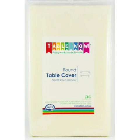 Tablecover IVORY Round 213cm #AP388210