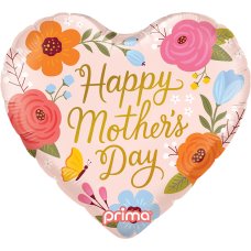 45cm Round Foil MOTHER'S Day Trendy Flowers & Butterflies #634318 - Each (Pkgd.)