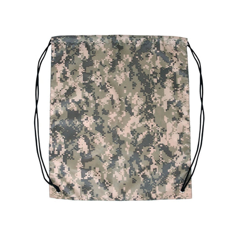 Oriole Camo Drawstring Bag Digital Camo design Grey #7148GREY