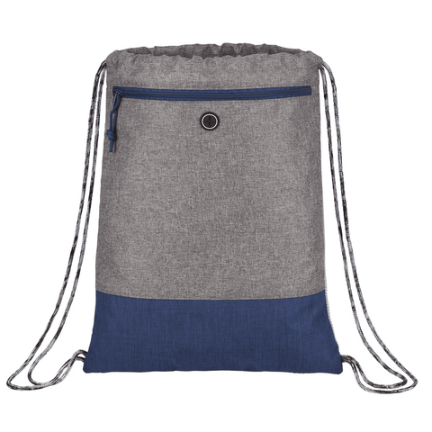 Logan Drawstring Bag #5856N Navy/Grey
