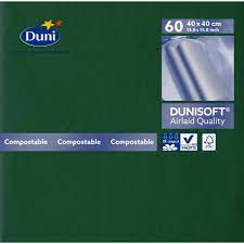 Dunisoft Napkins 40cm Dinner GREEN Single pack of 60 #APDU117275-1