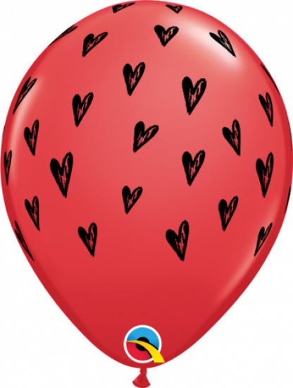 28cm Round Red Prickly Heart Seeds #10065 - Pack of 50