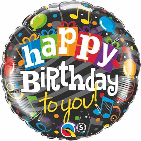 45cm Round Foil Happy Birthday To You #10377 - Each (Pkgd.)