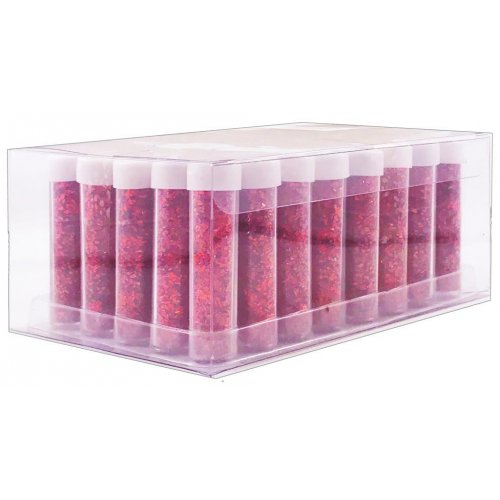 GLITTER Vials- pack of 40 RED #108003