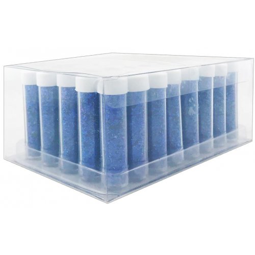GLITTER Vials- pack of 40 BLUE #108004
