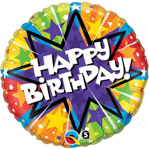 45cm Round Foil Birthday Radiant Blassorted #11786 - Each (Pkgd.)