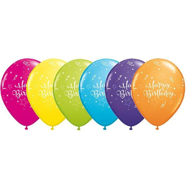 28cm Round Tropical Assorted Birthday Shining Star #11983 - Pack of 50