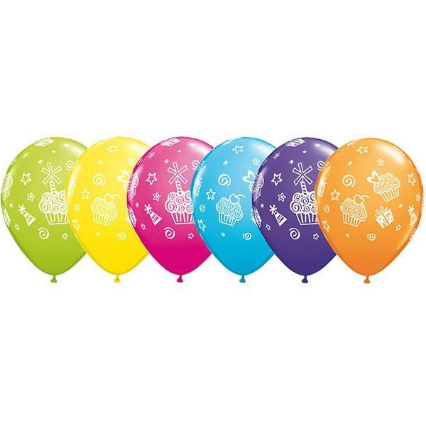 28cm Round Tropical Assorted Cupcakes & Presents #12022 - Pack of 50 SPECIAL ORDER ITEM