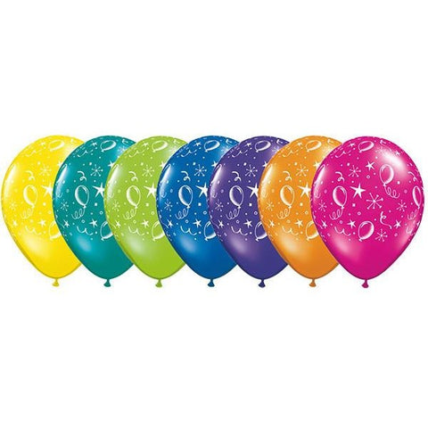 28cm Round Fantasy Assorted Party Balloons-A-Round #12580 - Pack of 50 SPECIAL ORDER ITEM