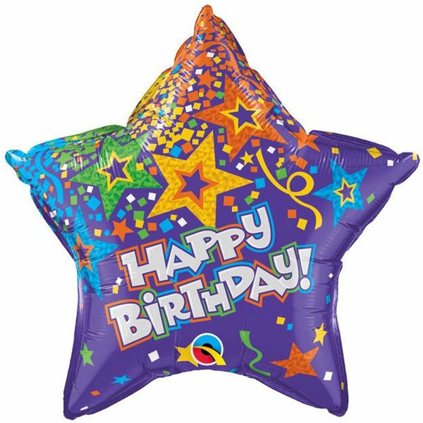 50cm Star Foil Birthday Star Purple #35729 - Each (Pkgd.)