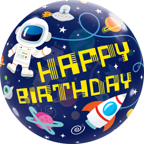 56cm Single Bubble Birthday Outer Space #13079 - Each