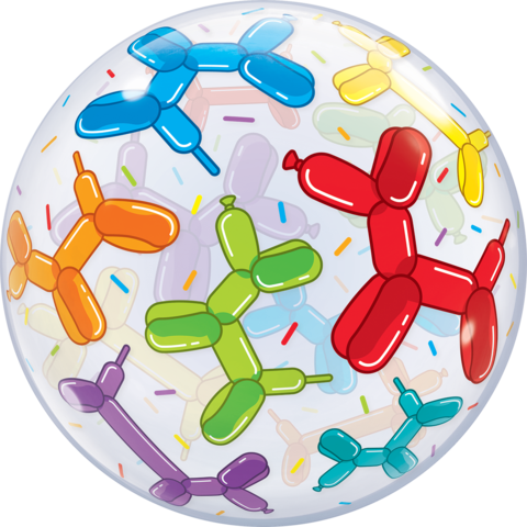 56cm Single Bubble Balloon Dogs #13085 - Each
