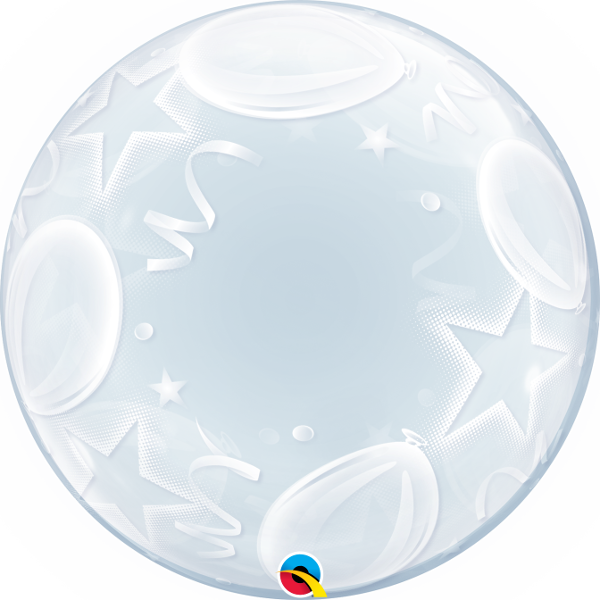 60cm Deco Bubble Balloons & Stars #16661 - Each (Pkgd.)