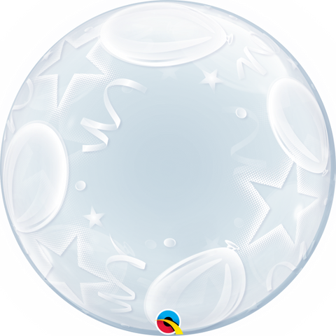 60cm Deco Bubble Balloons & Stars #16661 - Each (Pkgd.)