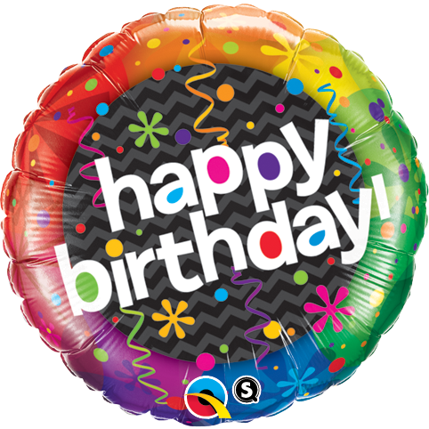 45cm Round Foil Birthday Dazzling Party #16666 - Each (Pkgd.)