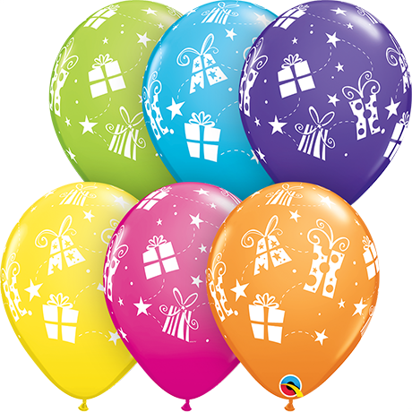 28cm Round Tropical Assorted Presents & Stars #17350 - Pack of 50