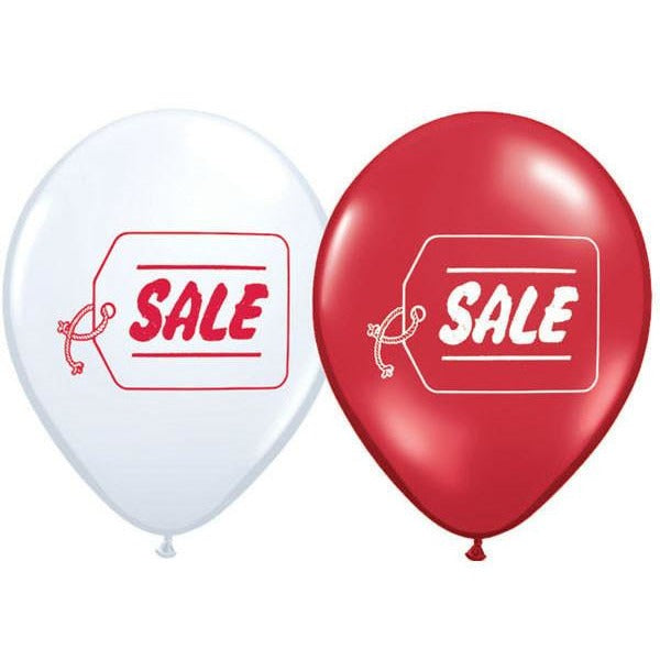 28cm Round White & Ruby Sale #18581 - Pack of 50