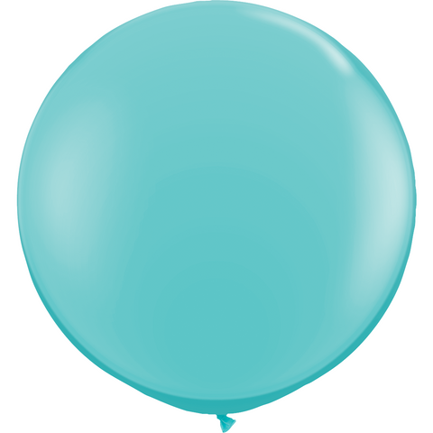 90cm Round Caribbean Blue Qualatex Plain Latex #18615 - Pack of 2