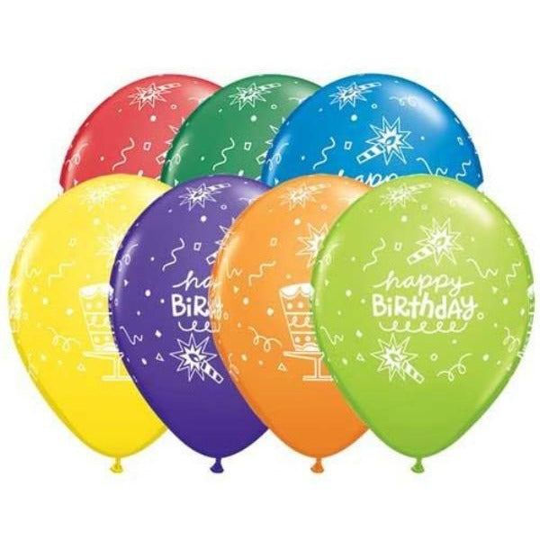 28cm Round Carnival Assorted Birthday Cake & Candle #18838 - Pack of 50