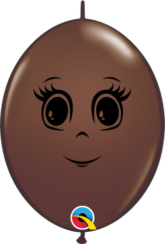 15cm Quicklink Chocolate Brown Feminine Face #19299 - Pack of 50