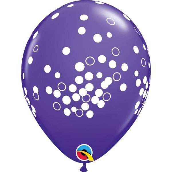 28cm Round Bright Rainbow Assorted Confetti Dots #49684 - Pack of 50