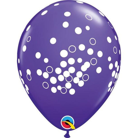28cm Round Bright Rainbow Assorted Confetti Dots #49684 - Pack of 50