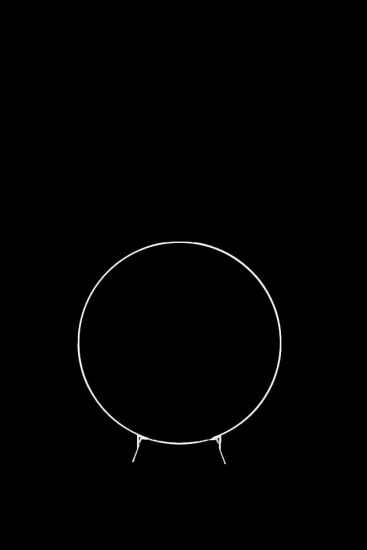 1m Circle Balloon Frame NO Mesh - white #B459-1
