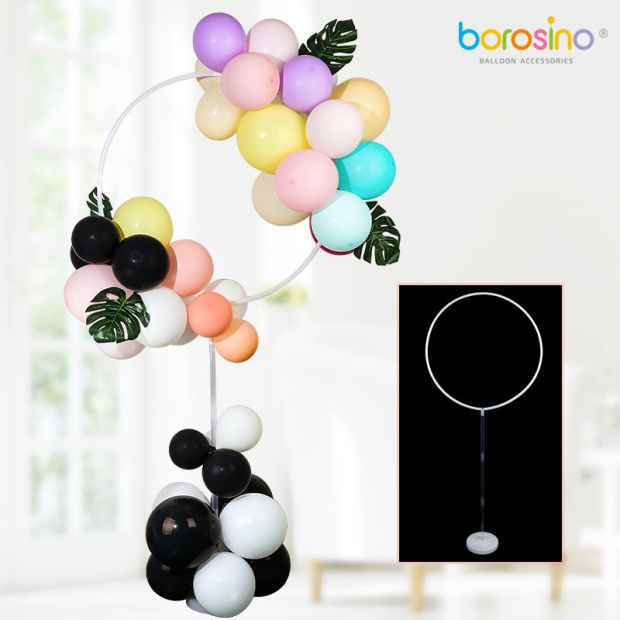 Height Adjustable Circle Metal Frame with Metal Base (2.4m High x 960mm Wide) #B410