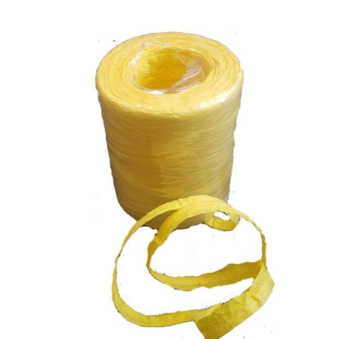 200m YELLOW Biodegradable Paper Raffia RIBBON #192028