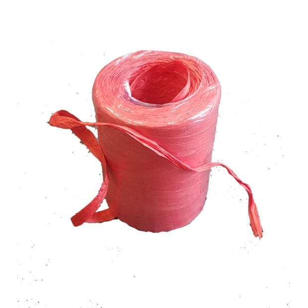 200m RED Biodegradable Paper Raffia RIBBON #192033