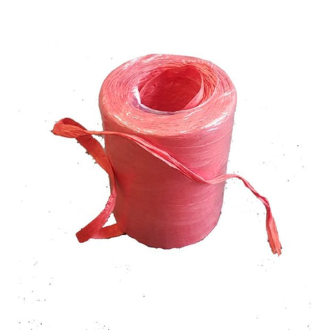 200m RED Biodegradable Paper Raffia RIBBON #192033