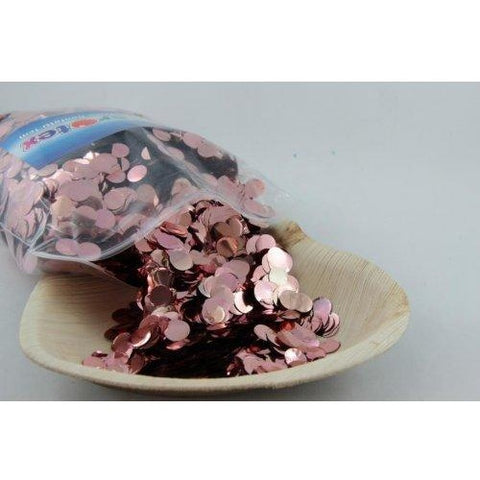 Confetti 1cm Metallic Rose Gold 250 grams #204604 - Resealable Bag