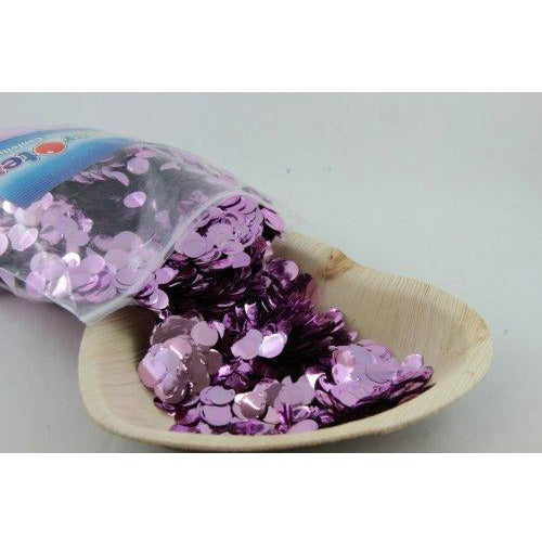 Confetti 1cm Metallic Light Pink 250 grams #204606 - Resealable Bag