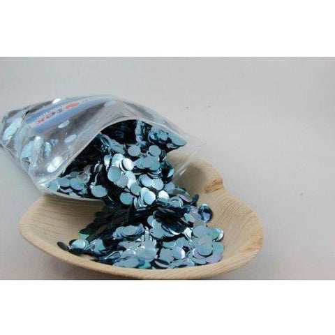 Confetti 1cm Metallic Light Blue 250 grams #204608 - Resealable Bag