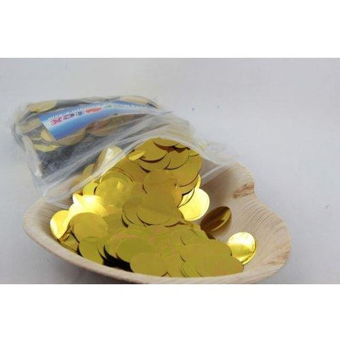 Confetti 2.3cm Metallic Gold 250 grams #204623 - Resealable Bag
