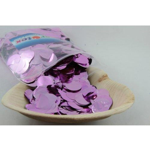 Confetti 2.3cm Metallic Light Pink 250 grams #204626 - Resealable Bag