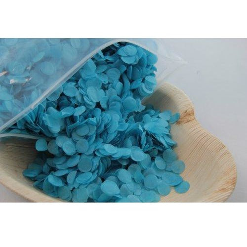 Confetti 1cm Tissue Light Blue 250 grams #204655 - Resealable Bag