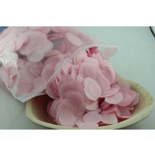 Confetti 2.3cm Tissue Light Pink 250 grams #204674 - Resealable Bag