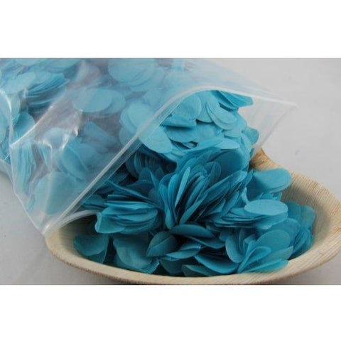 Confetti 2.3cm Tissue Light Blue 250 grams #204675 - Resealable Bag