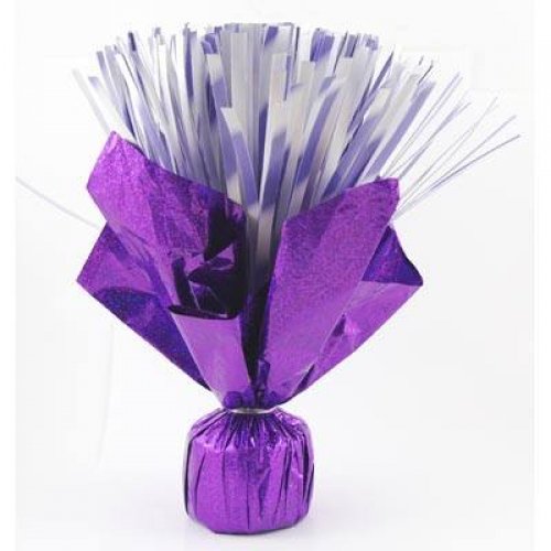 Flower Balloon Weight Foil Purple #204776- Pack of 6