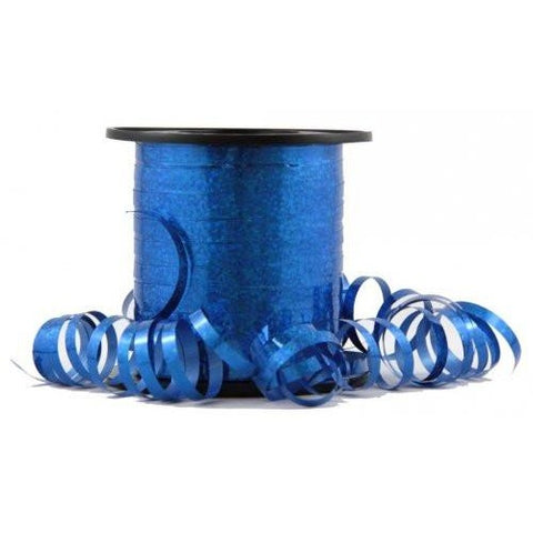 Ribbon Curling Holographic Blue 225 metres long x 5mm wide #205247 - Each