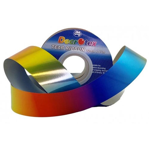 Tear RIBBON Metallic RAINBOW 32mm x 45m #205581