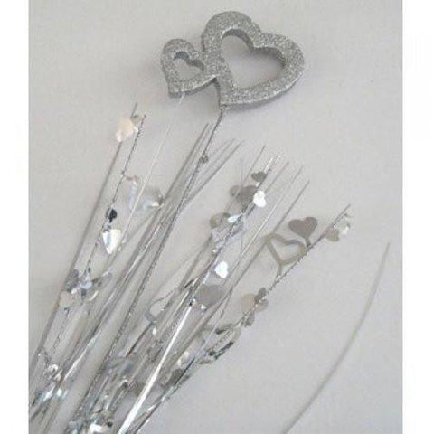 Foam Spray Silver Heart #207091 - Each