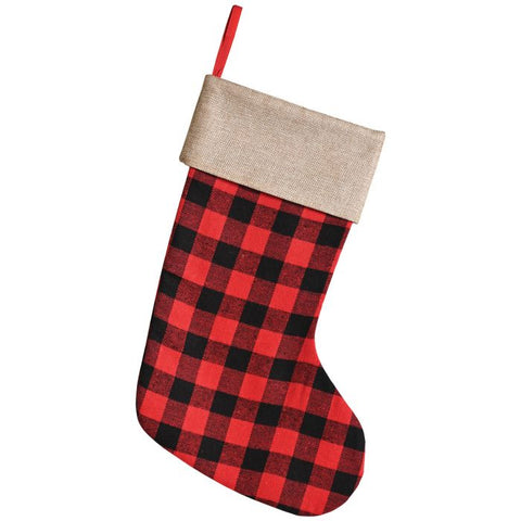 Red & Black Plaid STOCKING #20822
