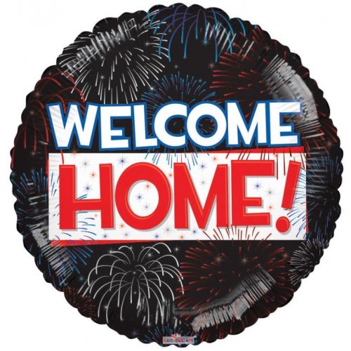 45cm Round Foil Welcome Home Fireworks #15153-18 - Each (Pkgd.)