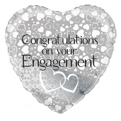 45cm Heart Foil Entwined Hearts Engagement #229226 - Each (Pkgd.)