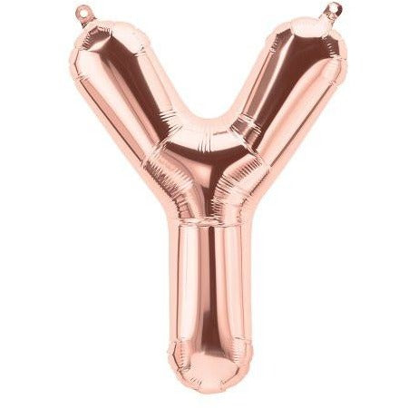 41cm Letter Y Rose Gold - Air Fill - Northstar Foil Balloon #3001361 - Each (Pkgd.)