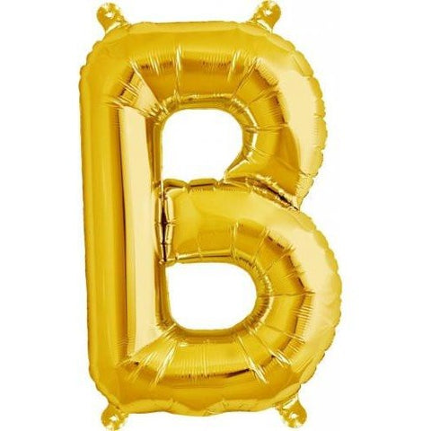 41cm Letter B Gold - Air Fill - Northstar Foil Balloon #3000568 - Each (Pkgd.)