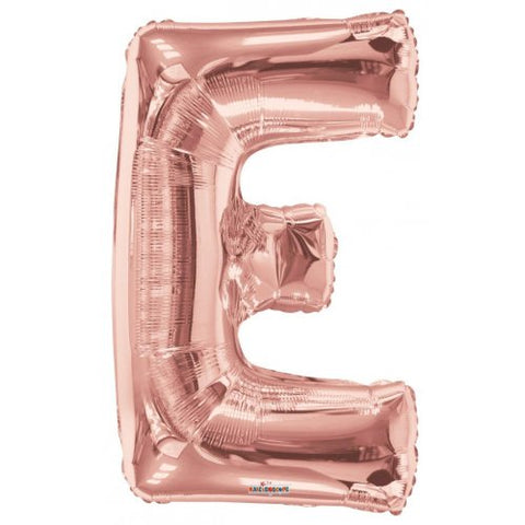 86cm Letter E Rose Gold Foil Balloon #59850 - Each (Pkgd.)